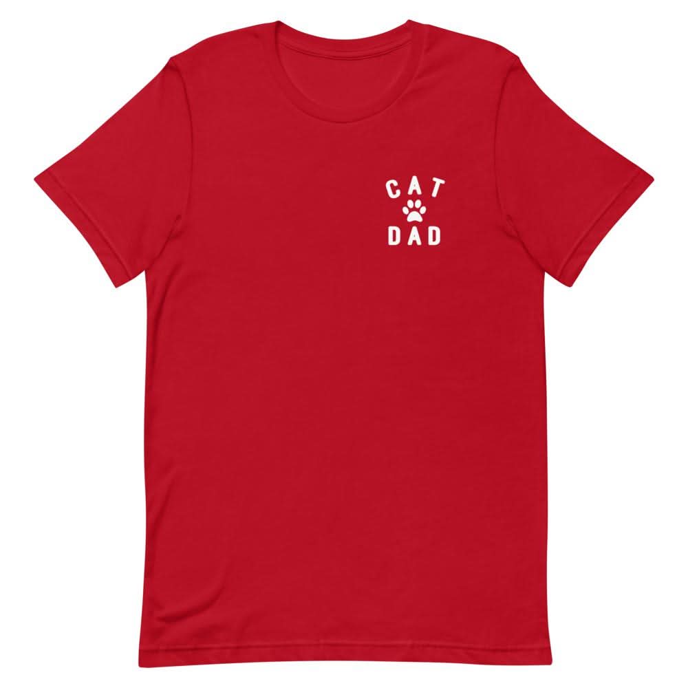 Cat Dad Pocket Tee Clothing That Is So Dad Red S