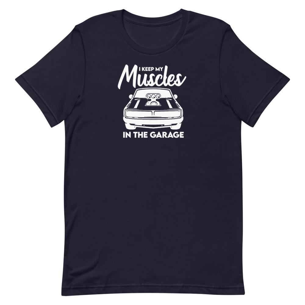 Muscles In The Garage T-Shirt Clothing That Is So Dad Navy XS