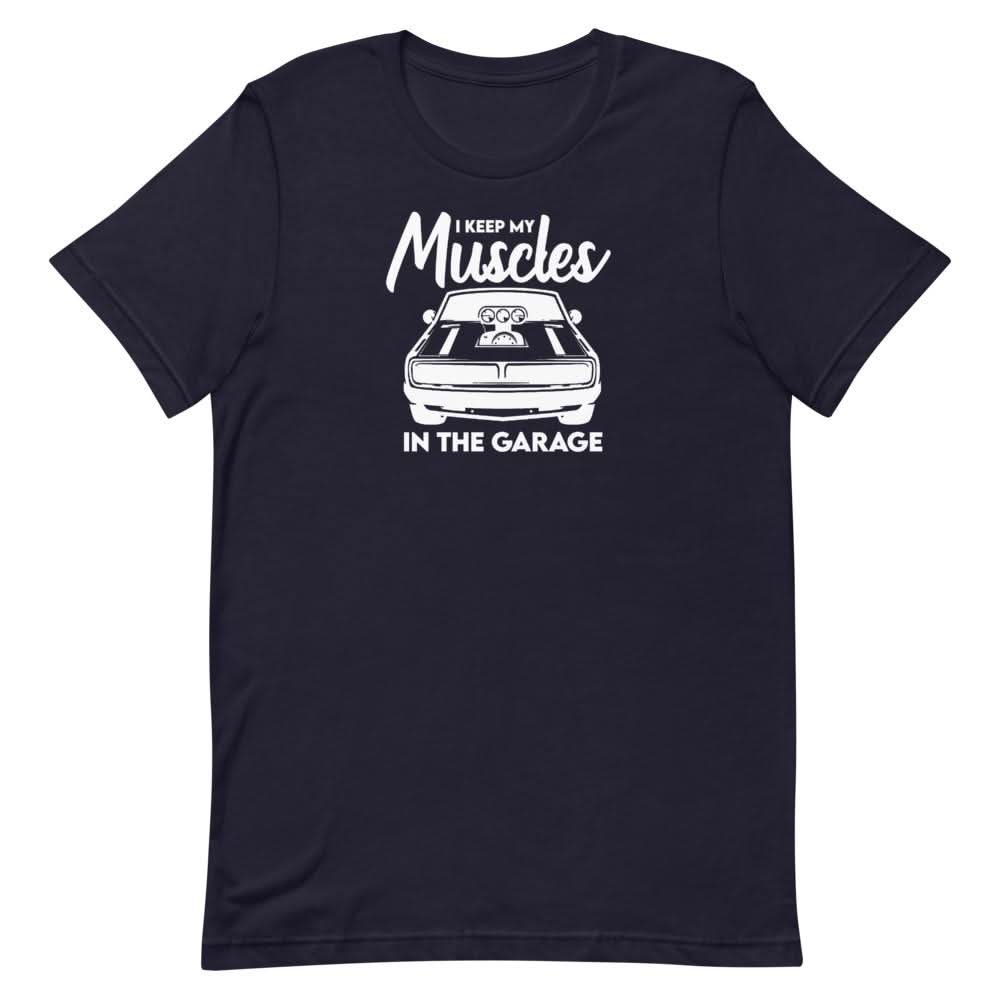 Muscles In The Garage T-Shirt Clothing That Is So Dad Navy XS