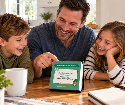 Dad Teaching Kids the Art of Dad Jokes