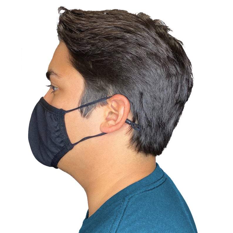 Adjustable Face Mask - Reusable & Washable with Cotton Blend Fabric Face Mask Square Up Fashions 