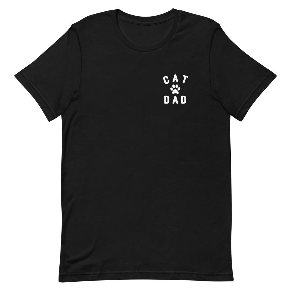 Cat Dad Pocket Tee Clothing That Is So Dad Black XS 