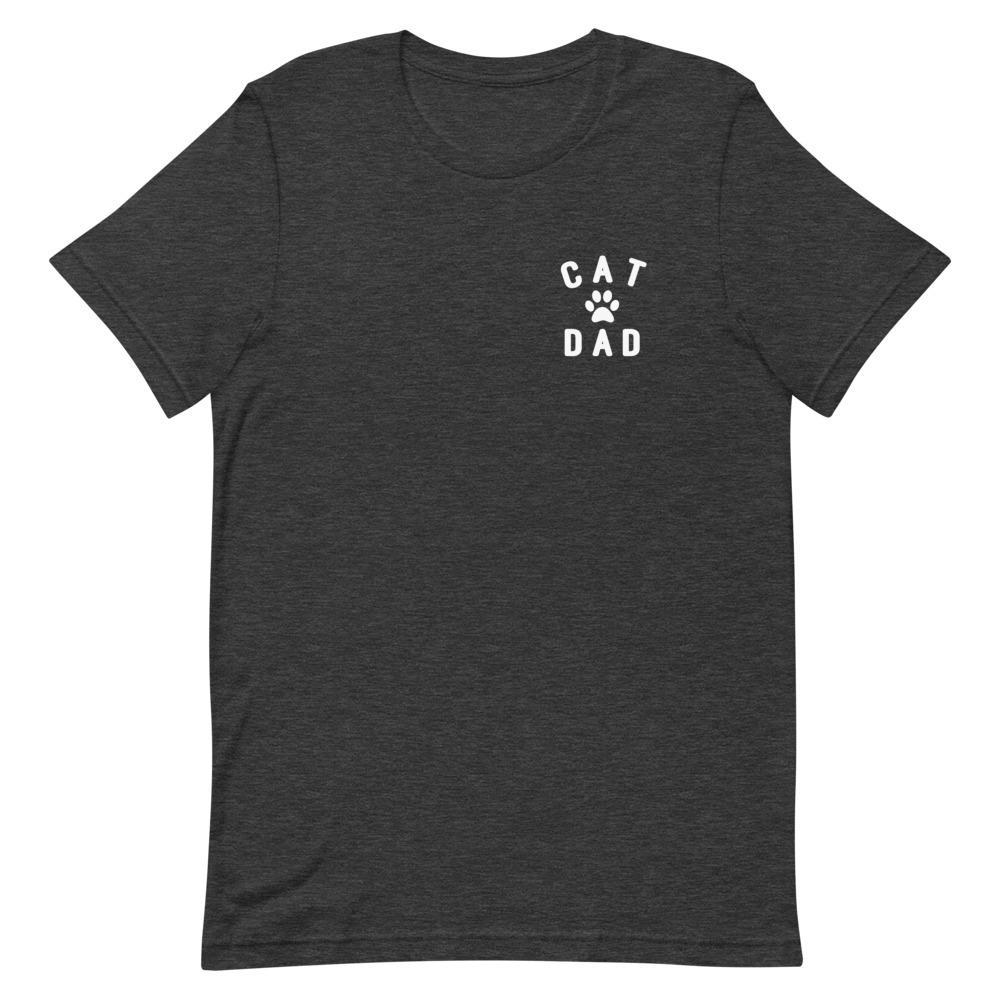 Cat Dad Pocket Tee Clothing That Is So Dad Dark Grey Heather XS 