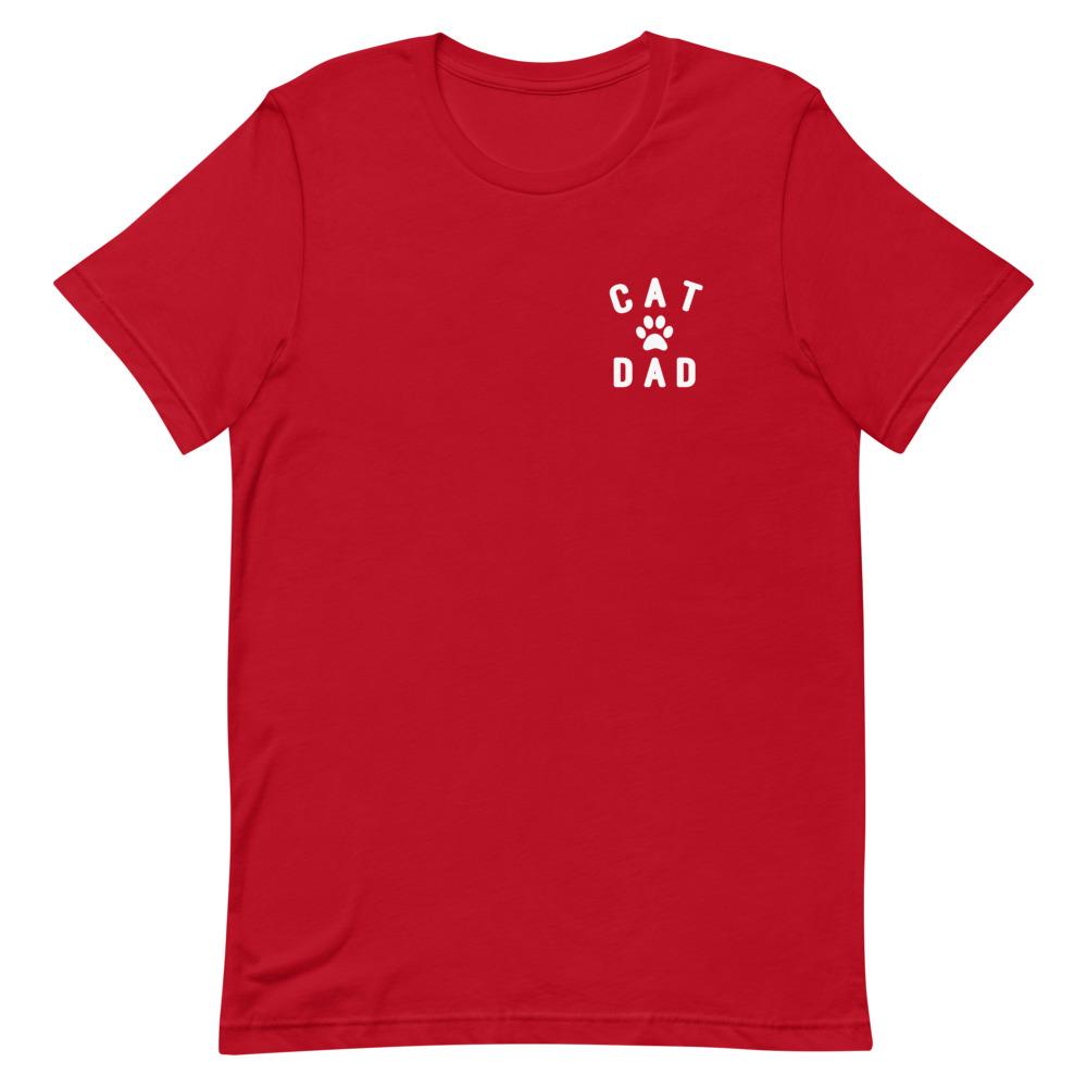 Cat Dad Pocket Tee Clothing That Is So Dad Red S 