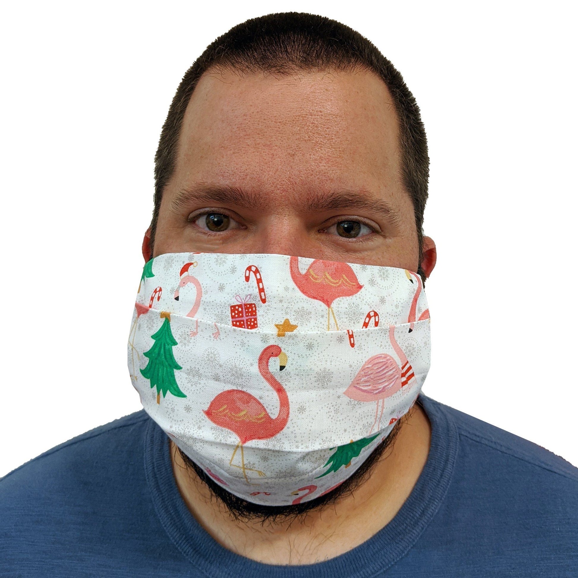 Christmas Face Masks- Adjustable Face Masks with Filer Pocket - Reusable & Washable with Cotton Blend Fabric Face Mask Square Up Fashions 