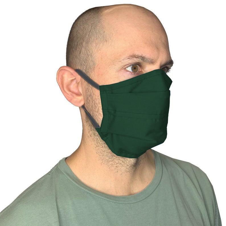 Christmas Face Masks- Adjustable Holiday Face Masks with Filter Pocket Face Mask Square Up Fashions Forest Green 1 Individual 