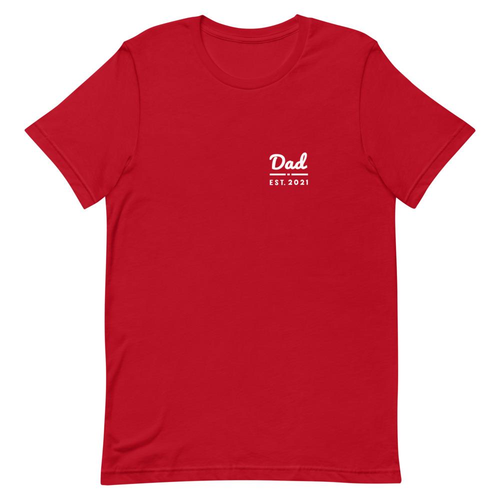 Dad Est. 2021 Pocket T Shirt That Is So Dad Red S 