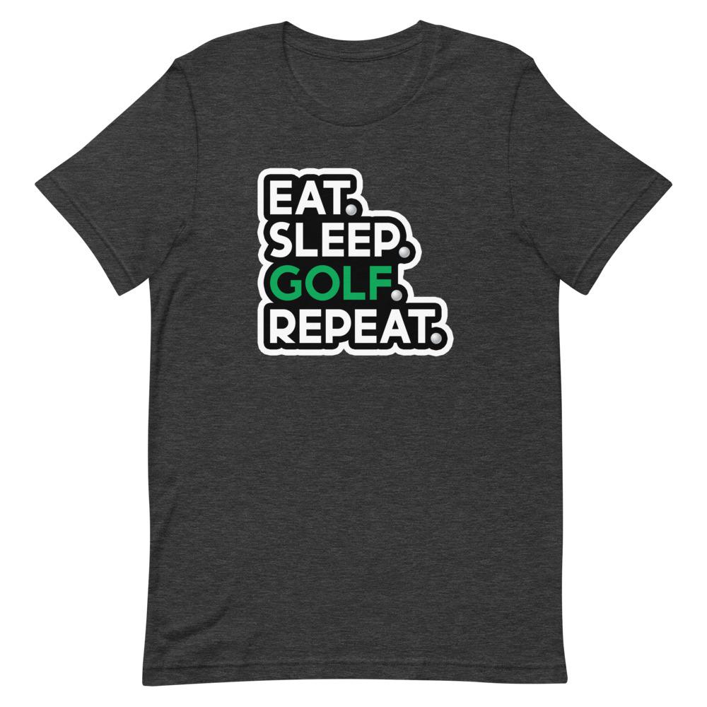Eat Sleep Golf Repeat Shirt That Is So Dad Dark Grey Heather XS 