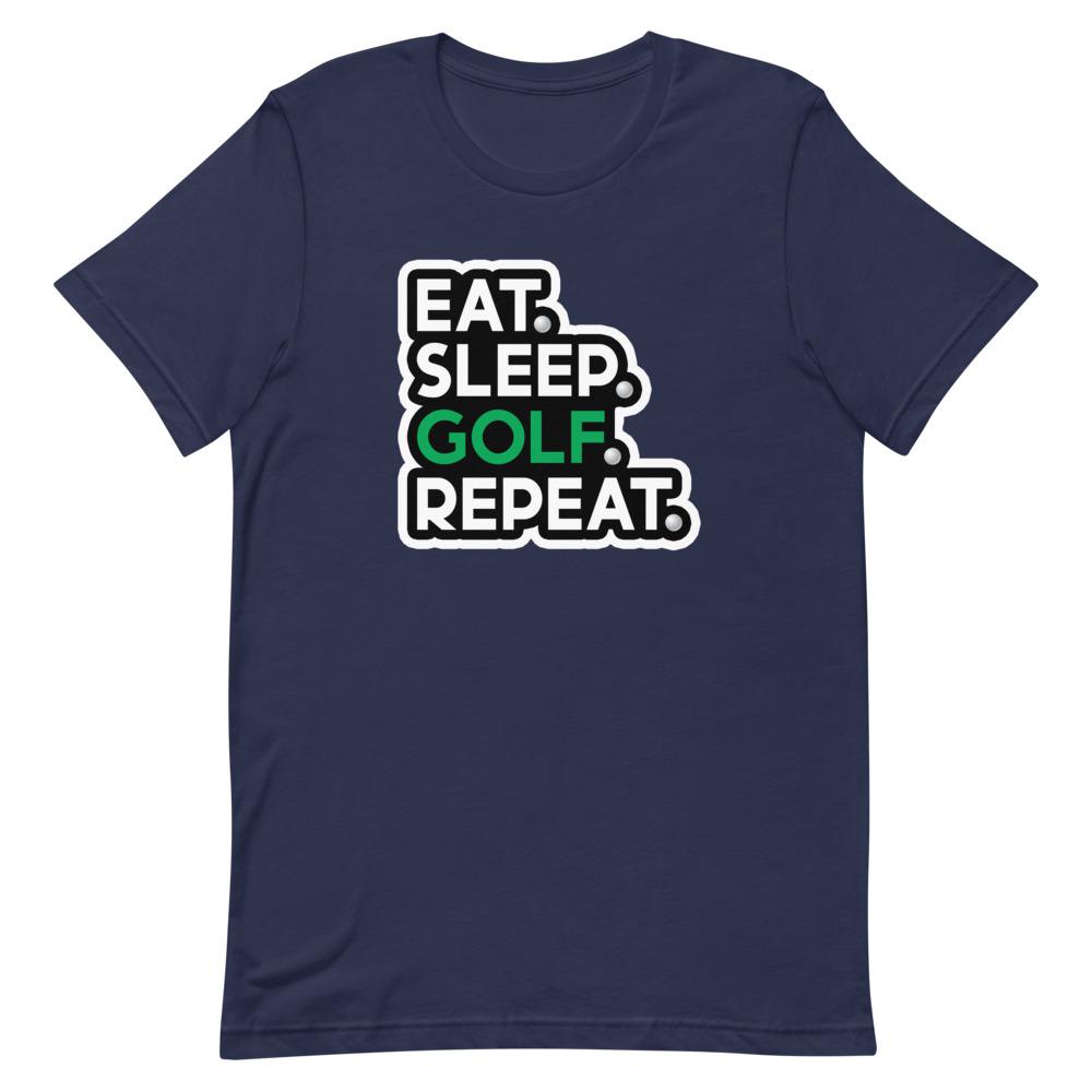 Eat Sleep Golf Repeat Shirt That Is So Dad Navy XS 