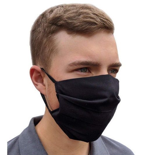 Medium/Large Face Mask - Reusable & Washable with Cotton Blend Fabric Face Mask Square Up Fashions Black 1 Individual 