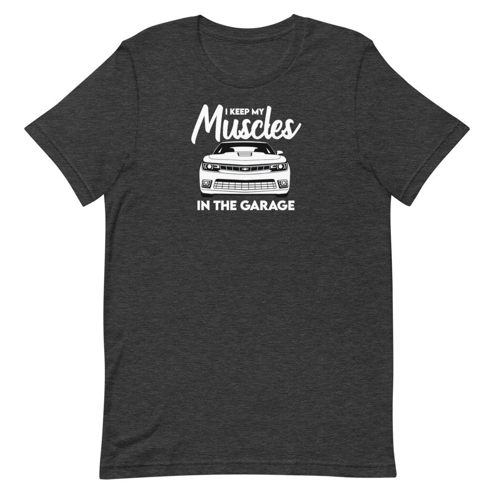 Muscles In The Garage T-Shirt Clothing That Is So Dad Dark Grey Heather XS 