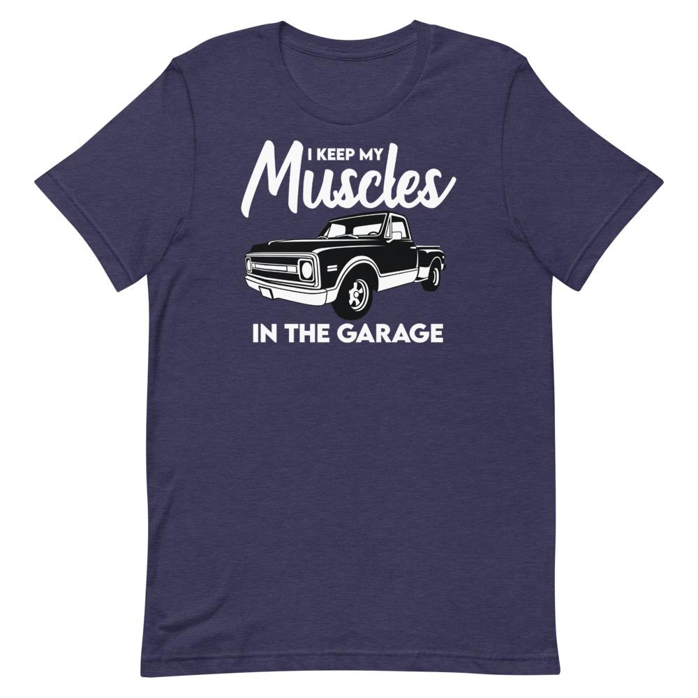 Muscles In The Garage T-Shirt That Is So Dad Heather Midnight Navy XS 