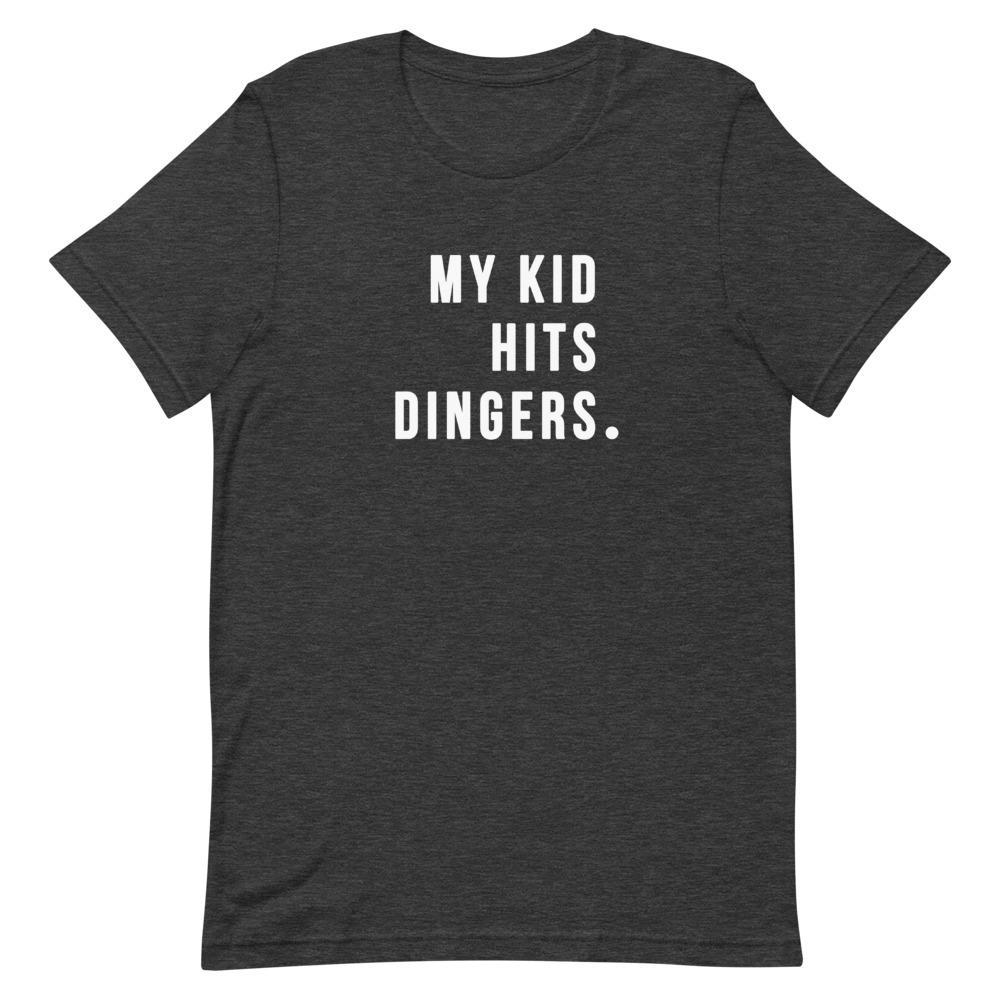 My Kid Hits Dingers Shirt Clothing That Is So Dad Dark Grey Heather XS 