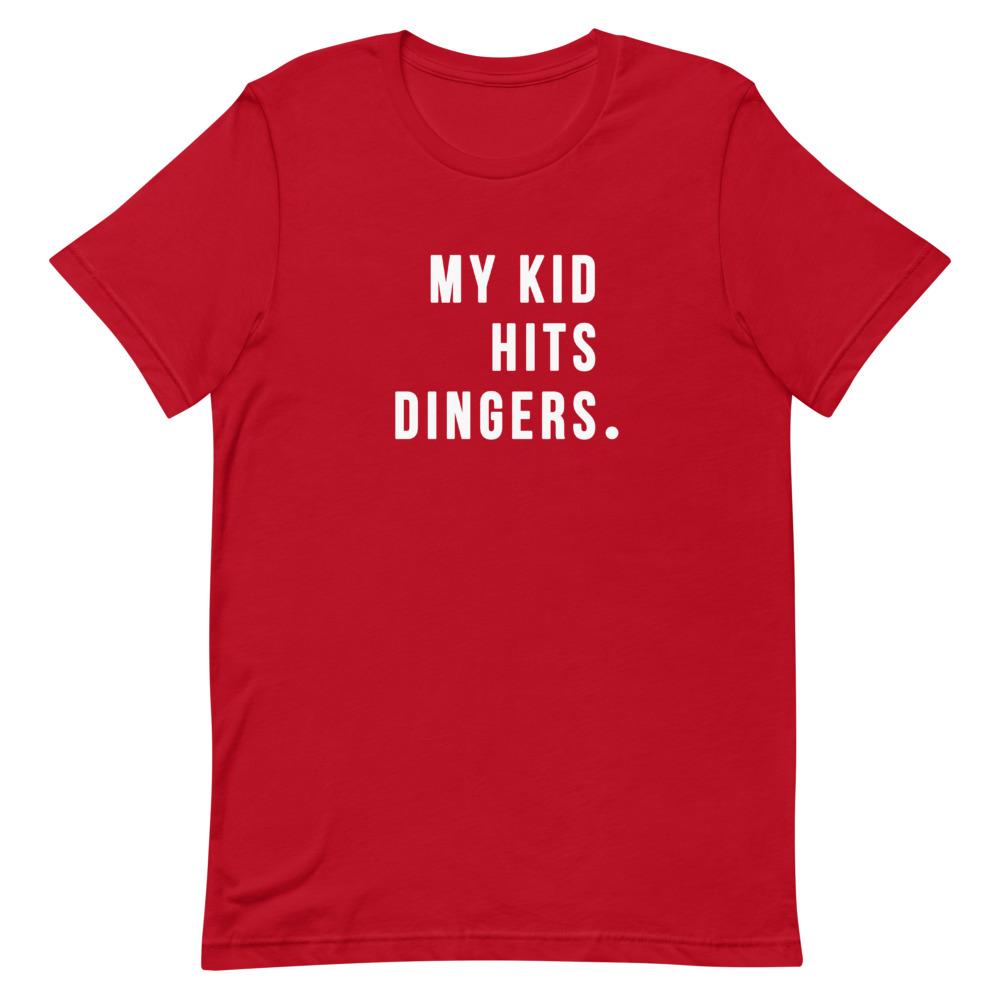 My Kid Hits Dingers Shirt Clothing That Is So Dad Red S 