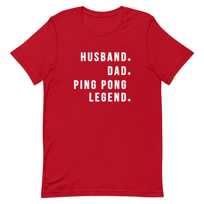 Ping Pong Legend Shirt Clothing That Is So Dad Red S 