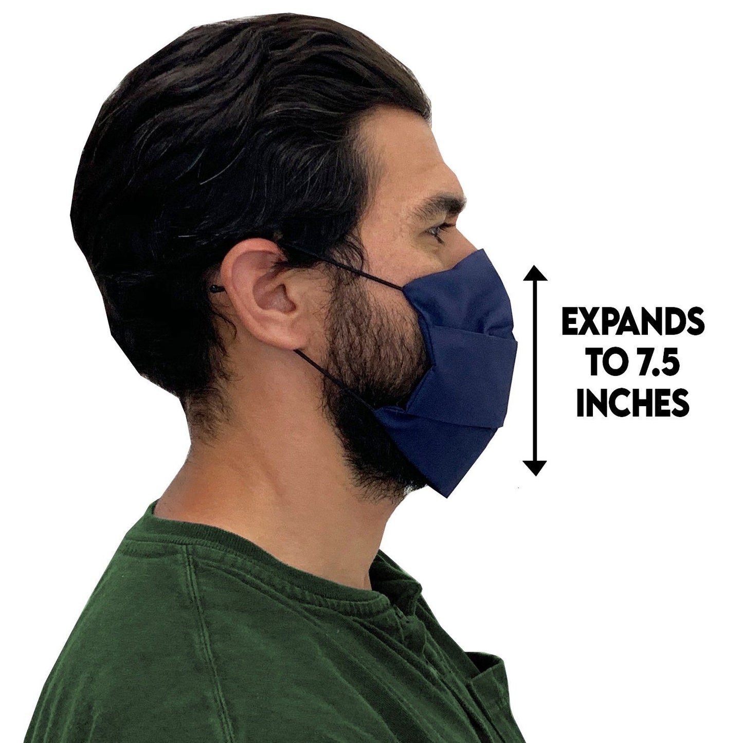 XL Face Mask- Reusable & Washable with Cotton Blend Fabric - Adjustable with Pocket Filter Face Mask Square Up Fashions 