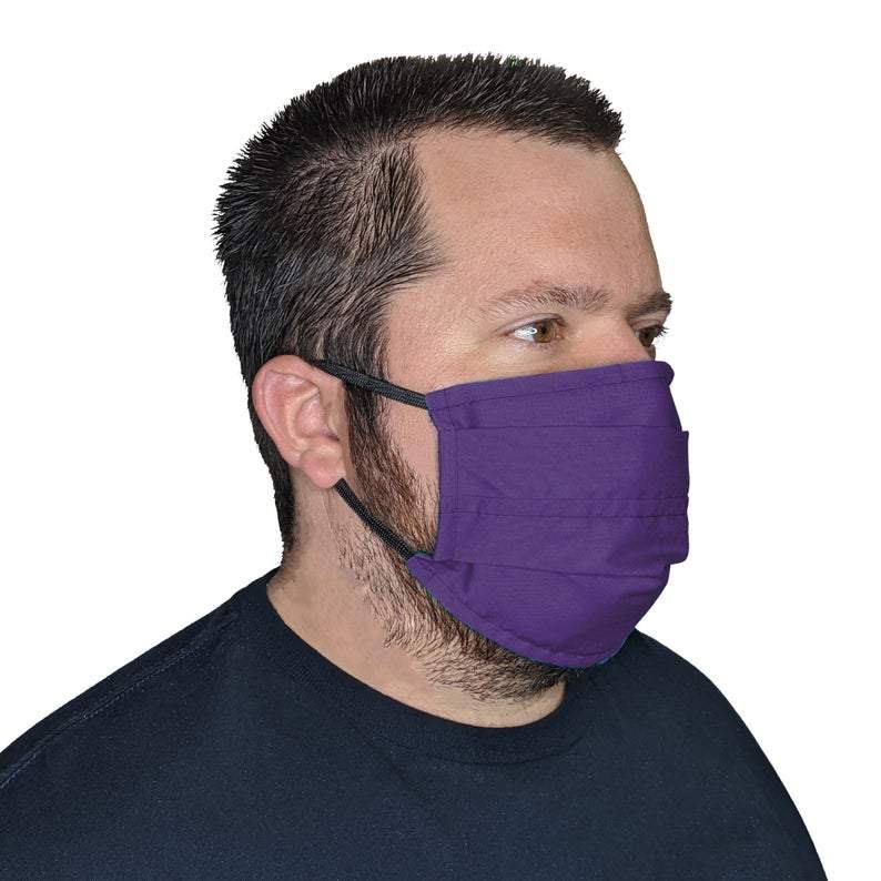 XXL Face Mask- Reusable & Washable with Cotton Blend Fabric Face Mask Square Up Fashions Purple 1 Individual 